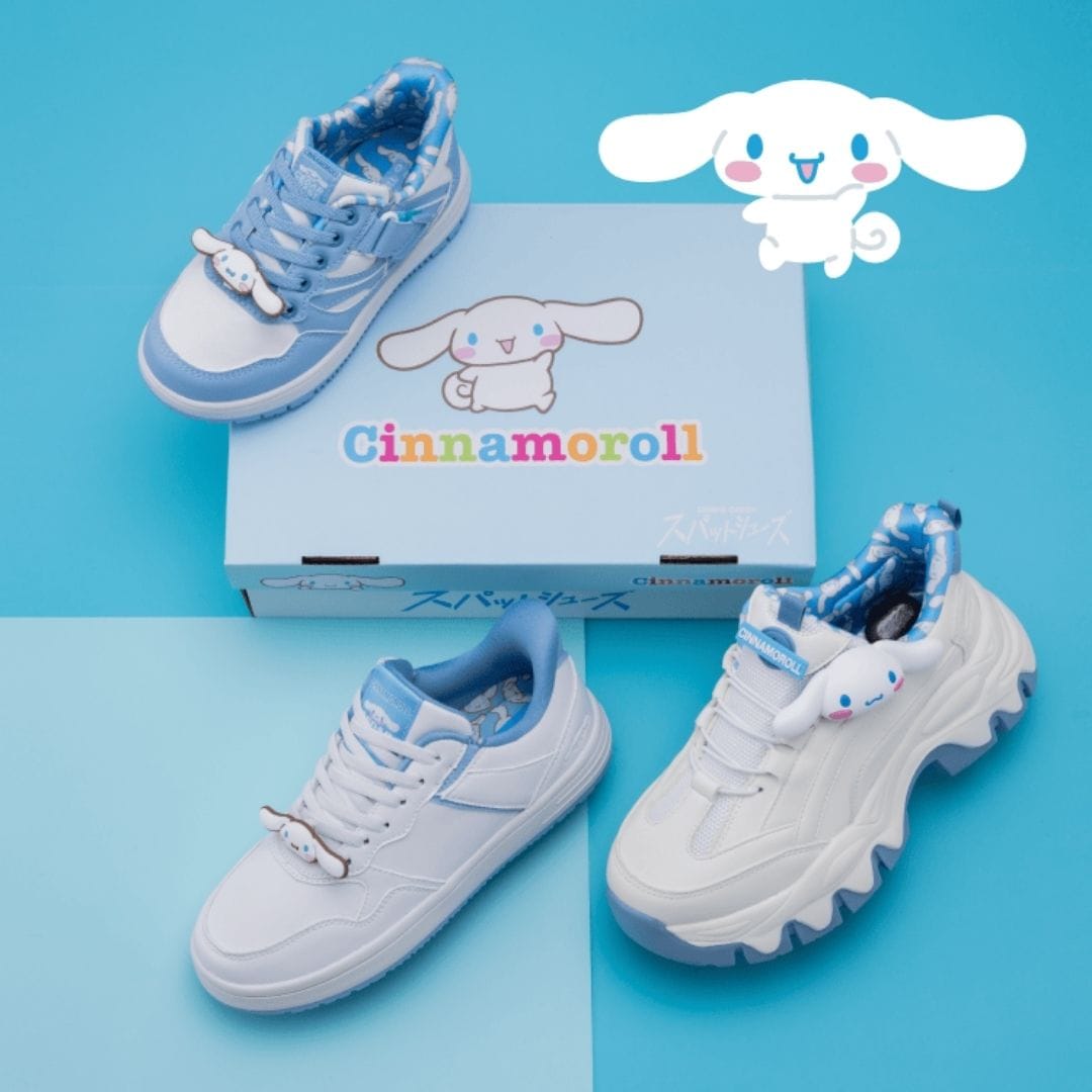 【CINNAMOROLL｜シナモロール】スパットシューズ × サンリオキャラクターズ（厚底タイプ）手を使わずに履ける【22.5cm～25.0cm】