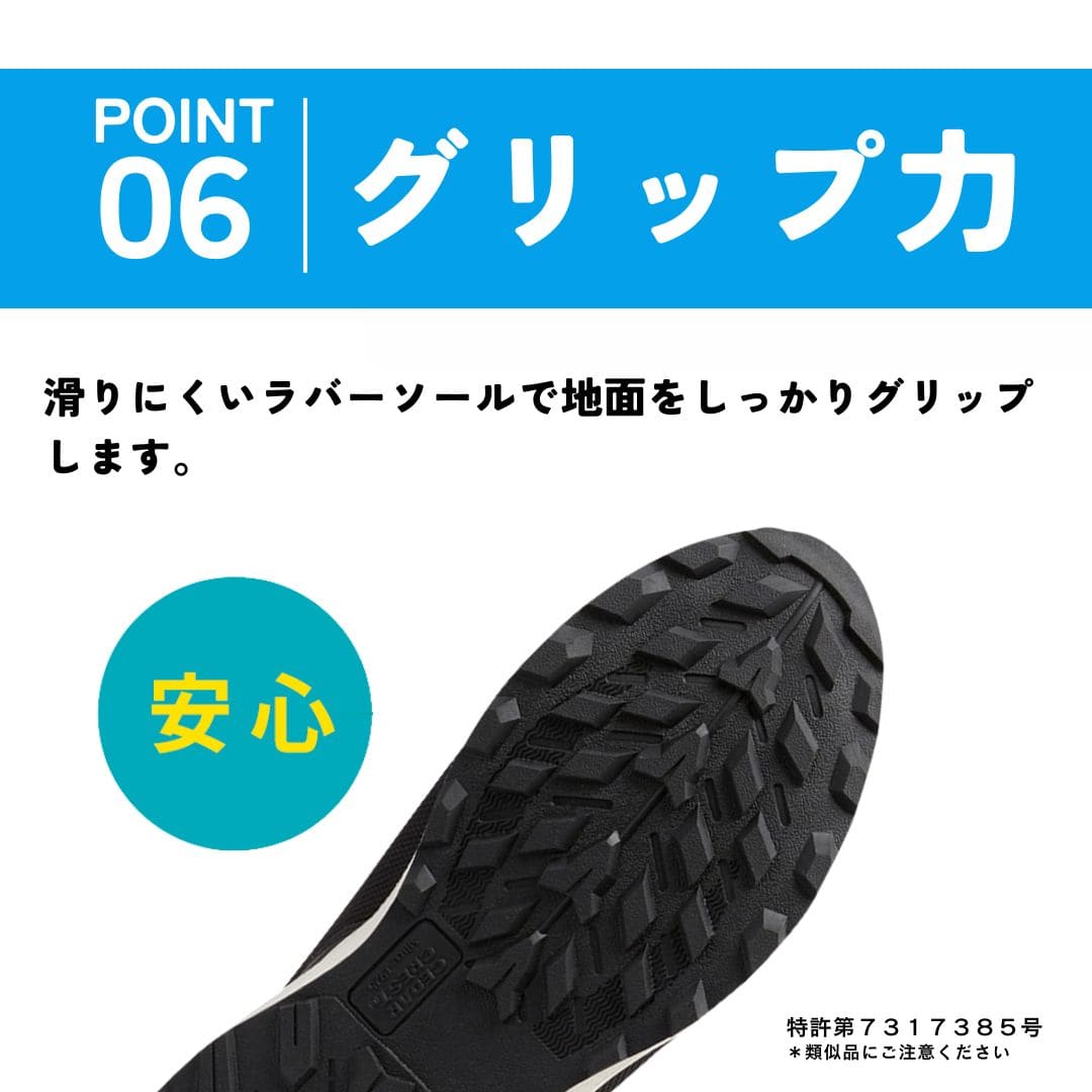 【EC限定サイズ展開】スパットシューズ（軽作業タイプ）鋼製先芯 安全靴 手を使わずに履ける【22.5cm～28.0cm】