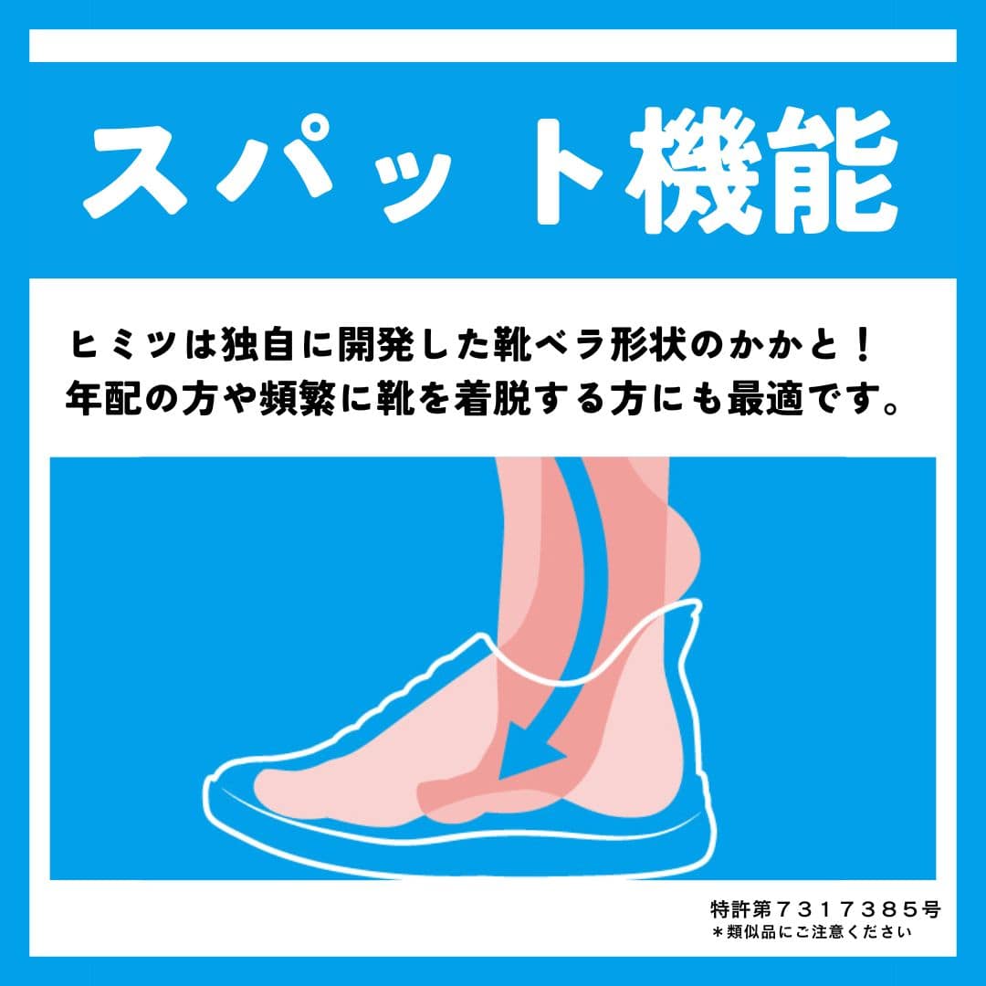 スパットシューズ（サンダルタイプ）手を使わずに履ける【22.0cm～25.5cm（S～LL）】